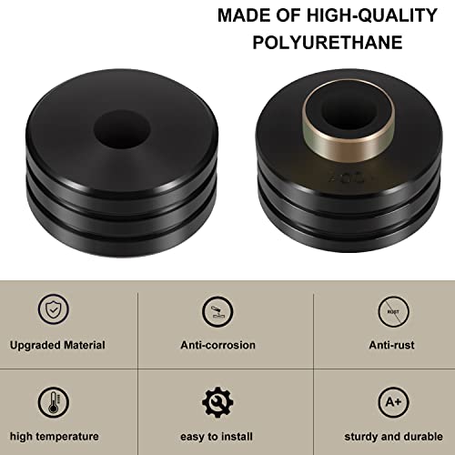 9.4102G Universal Polyurethane Body Mounts Bushings Isolators, Include 4 Plated Metal Washers, 2 Plated Metal Sleeves, 4 Body Mount Bushings(Black) - Image 6