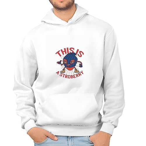 Funny Gift for Strawberry Lovers This is a Strawberry Strawberry Thief White and Muticolor Unisex Hoodie