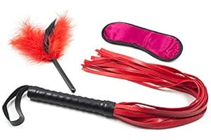 SM Red Eye Mask Whip Feather Three-Piece Set