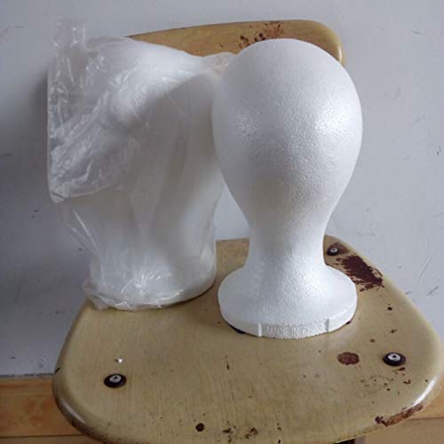 PIXNOR 1Pc Cabeça De Poliestireno Poliestireno Branco Exibição Cabeça Manequim Feminino para Peruca