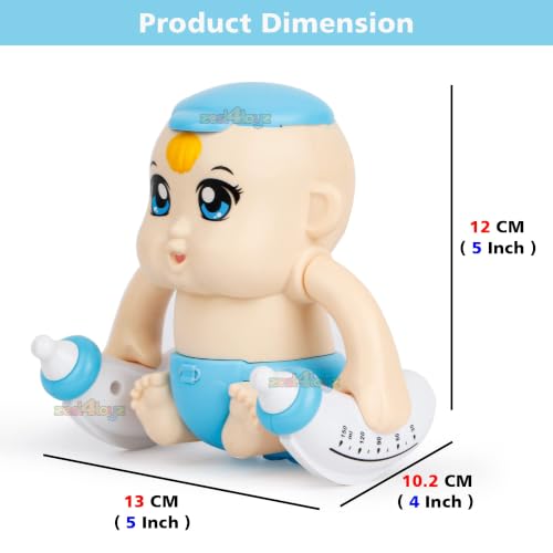 Image of Zest 4 Toyz Musical Baby Toy for Kids | Voice Controlled Tumbling Baby Doll Clap Activated Crawling Rolling Toy 360 Degree Rotating Musical Battery Operated Toy for Boys Girls (Pack of 1) Multicolor