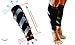 Graduated Calf Compression Sleeves Socks: Best Men & Women Pain Relief Stocking for Shin Splints, Leg Cramps Strains, Varicose Veins, Swelling. Increase Blood Circulation, Anti Fatigue & Fast Recovery,Black,Medium