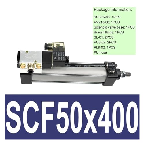 Électrovanne anti interférence SCF50x400 cylindre intégré alésage 50mm pour mouvement précis