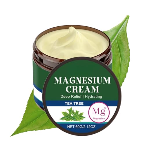 Ultra-Relaxing Magnesium Butter -Magnesium Cream for Sleep & Pain Relief-Organic Shea Butter Body Cream for Adults, Feet & Restless Legs - Coconut Oil & Hyaluronic Acid Moisturizer (60g)