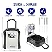 BRILLIRARE Key Lock Box, Waterproof 4 Digits Combination Lockbox with Removable Shackle, Wall Mount Resettable Key Hider, Upgraded Large Password Boxes for Car House Office Apartment Keys-Grey