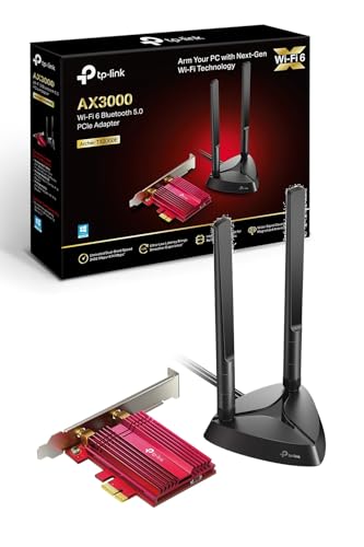 TP-Link WiFi 6 Carte WiFi PCIe AX3000, Archer TX3000E, Adaptateur Bi-Bande Bluetooth 5.3...