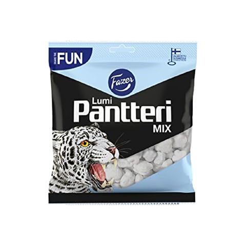 Fazer Lumi Pantteri - Snow Panther - Mix - Original - Finnish - Fruit - Salty Licorice - Salmiak - Wine Gums - Candies - Sweets - Party Bag - 280g Cover