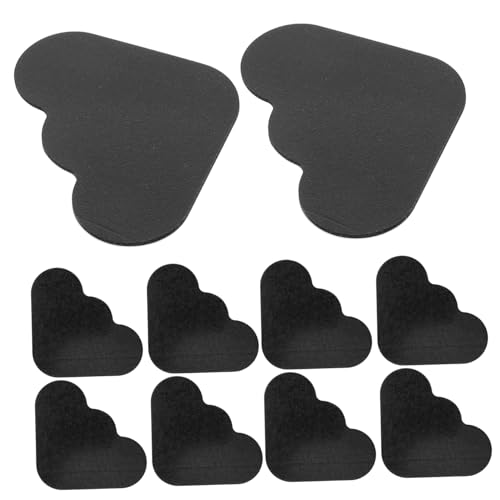 TIDTALEO 10 Piezas Pegatinas Antideslizantes Bajo Pinza De Alfombra a Alfombra Reutilizable Interior Para Tira De Agarre Pisos Esquina Pegajoso Largo Hogar Alfombras Área Negro Pu