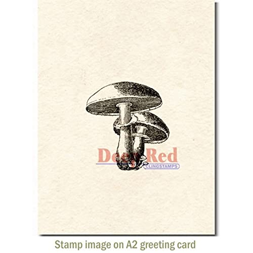 Tampon Mushrooms Deep Red 2"X2" pour créer des motifs sans bavure