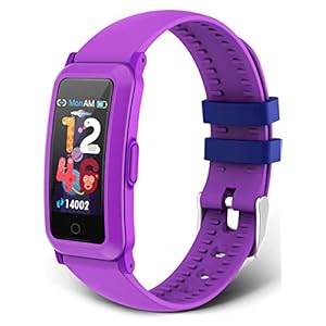 MoreFit Fitnessarmband voor kinderen, uniseks, activiteitentracker, stappenteller, met bloeddruk- en hartslagmeter, voor…