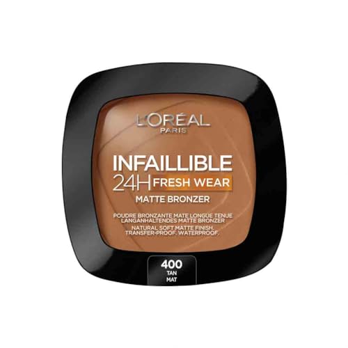 L'Oréal Paris Soft Matte Bronzer, Longwear, Matte Finish, Waterproof and Transfer-proof, Infallible 24H, 400