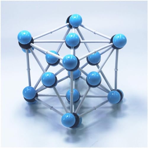 Modelo de estructura molecular didáctico con base de madera resistente 3