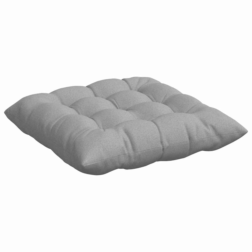 Sitzkissen 4 Stück Wolkengrau 40 x 40 x 6 cm Stoff mit rutschfesten Bändern, waschbarer Bezug für Esszimmer, Büro, Balkon, ergonomische Polsterauflage und Sitz-Erhöhung