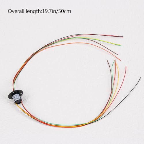 12.5mm 300Rpm 6 Wires CIRCUITSx2A Capsule Electrical Slip Ring for Monitor Robotic Electrical Test Equipment 1Pcs