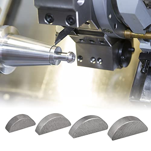 sourcing map 10Stk Halbmondkeil 45# Stahl 10mm Länge x 3.7mm Breite x 3mm Dicke