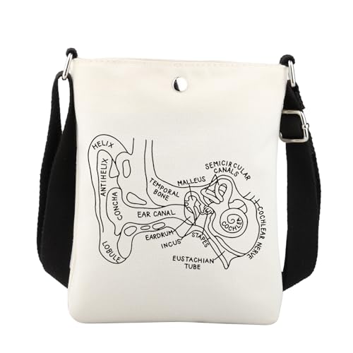 Sac à bandoulière oreille intérieure cadeau pour audiologiste BNQL