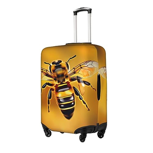 Honey-Bee Print Luggage Cover Washable Suitcase Anti-Scratch Suitcase Cover Protective Cover Fits 18-32 Inch2