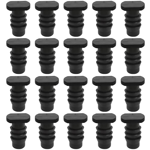 20pcs Soaker Hose End Cap, 3/8 Inch (9.525mm) Plug Fittings for Drip Irrigation Agricultural Water Sealing Garden System Bore Capillary Line Goof, Tubing Connector Closure Fits 8.5-10mm Inner Pipe