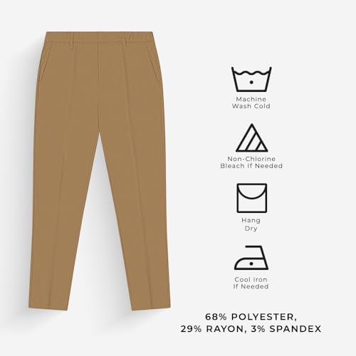 BYLT Men's Exec Pants – Tapered Fit Stretch Slacks, Wrinkle Resistant Suit Trousers, Business Casual Office Bottoms for Men4