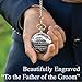 FJ FREDERICK JAMES Father of The Groom Gift - Engraved Pocket Watch - Wedding Gift From Groom & Bride I Silver Etched