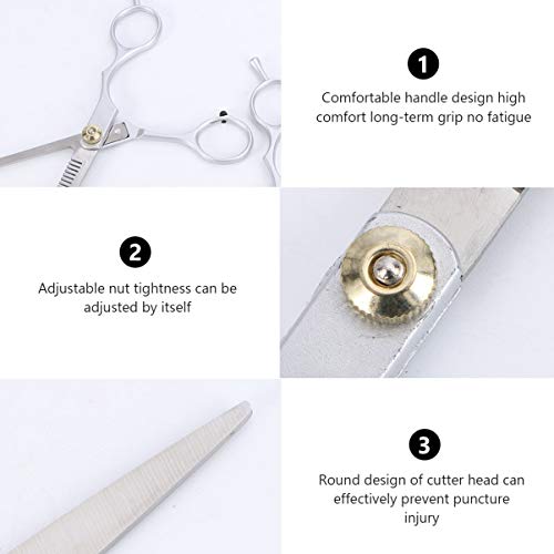 FRCOLOR Tesoura De Corte De Cabelo 5. 5 Polegadas Desbaste Tesouras Dentes 6 Polegadas Professional