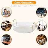 BZVCRTYKL 360° Rotating Makeup Organizer for Vanity Shelf Countertop Large Capacity Bathroom Organizer Cosmetics Storage Spinning Perfume Holder Skincare Organizer/990 (Color : Single White) - Image 4