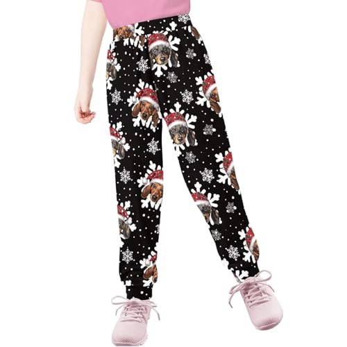 Girls Athletic Christmas Sweatpants for Boys High Waisted Jogger Pants4