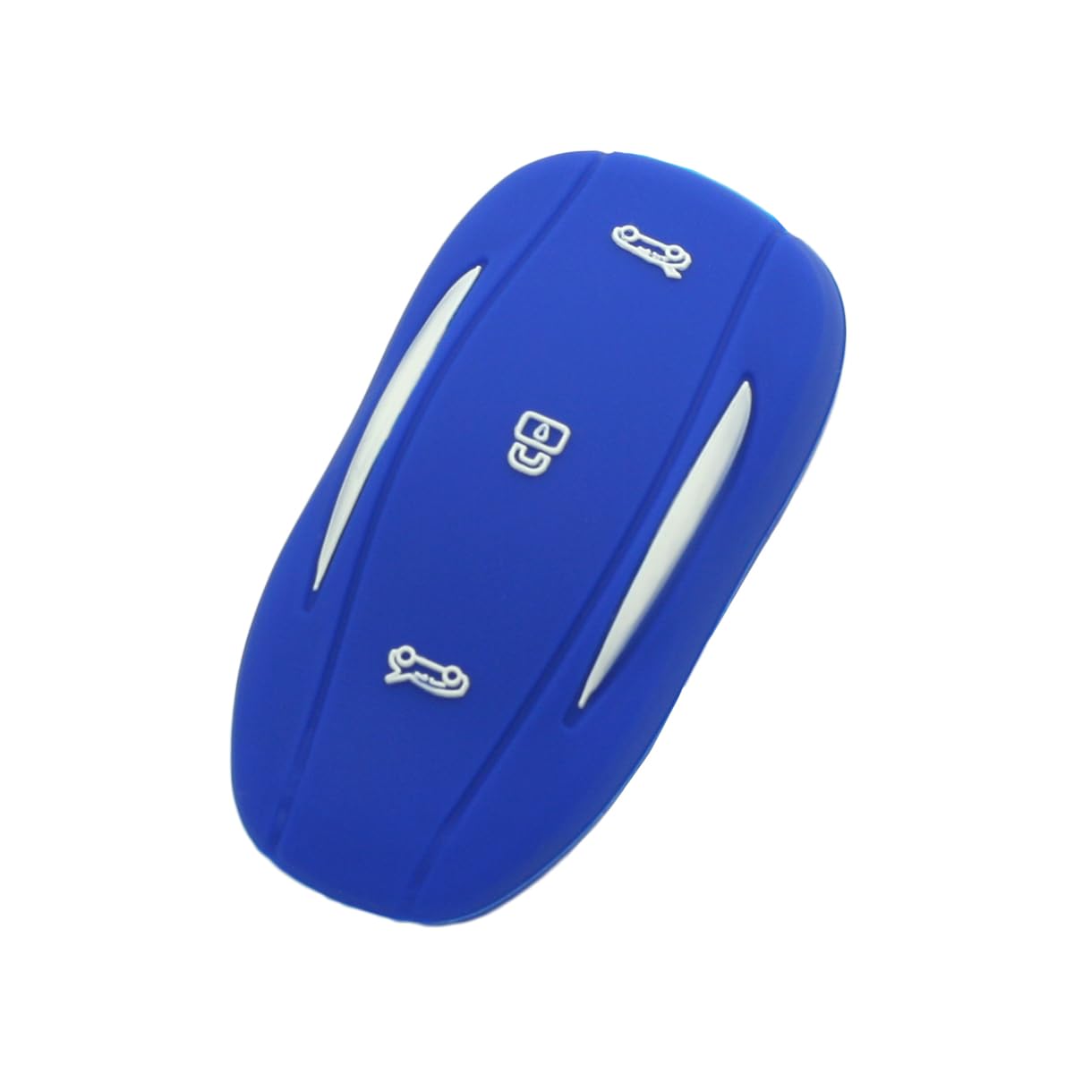 BROVACS Silicone Cover Protector Case Holder Skin Jacket Compatible with TESLA 3 Button Remote Key Fob CV2690 Deep Blue - Image 2