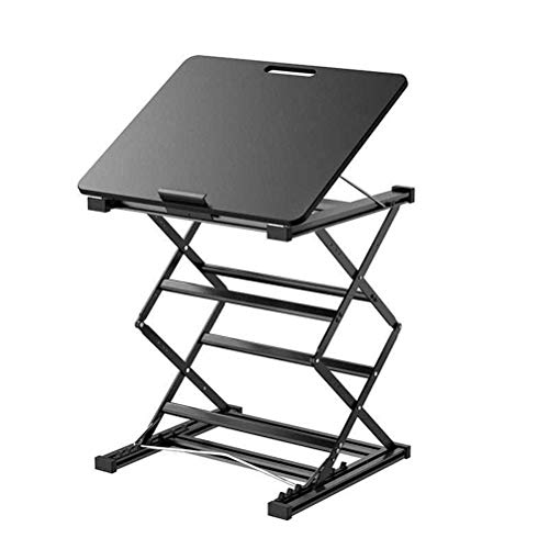 Laptop-Ständer anhebbarer stehender Computertisch, Klapptisch-Erhöhungshalterung Desktop-Computer-Werkbank-Tisch Laptop-Halterung, mit Maus,