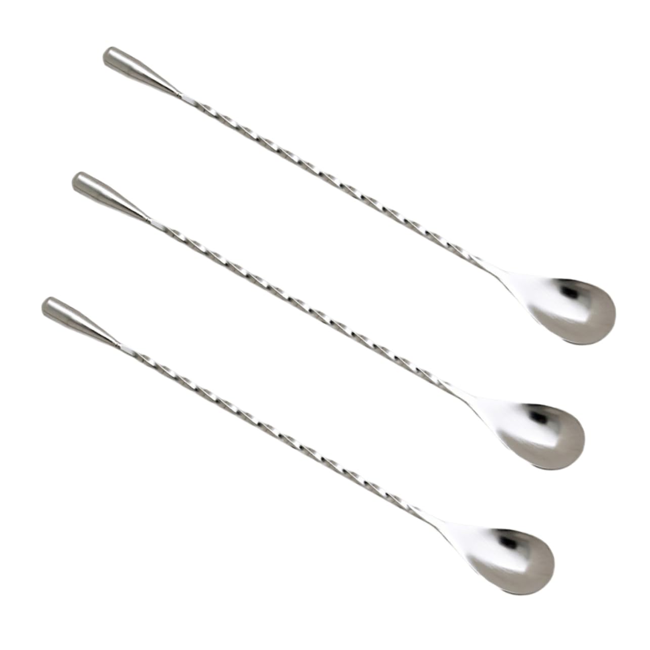 TOPBATHY 6 Pezzi Cucchiai Per Ghiaccio Cucchiai Per Mescolare Per Mescolare Manico Lungo Barra A Spirale o In Acciaio Inossidabile o Da Cocktail Da