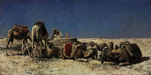 Tableau toile chameaux Edwin Lord Weeks SERENDIPITP 60x90cm