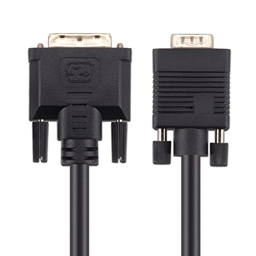 DVI to VGA Cable 3Ft(1m) DVI 24+1 DVI-D M to VGA Male Gold Plated 1080P with Chip Active Adapter Converter Cable for PC-DVD-Monitor-HDTV-Laptop- Projector