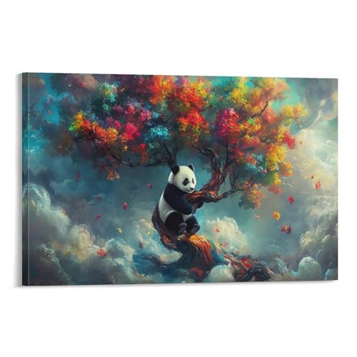 Impression sur toile de qualite superieure panda decoration salon