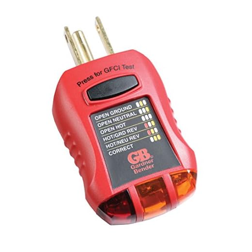 Gardner Bender GFI-3501 Ground Fault Receptacle Tester & Circuit Analyzer, 110-125V AC, for GFCI / Standard / Extension Cords & More, 7 Visual LED Tests