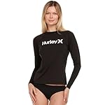 Hurley Rash Guard for Women, Womens Rash Guard Long Sleeve Shirts, Rashguard Swim Shirt Women UPF 50+ SPF & UV Protection