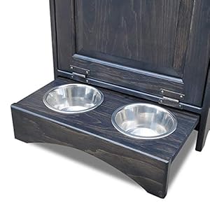 Peaceful Classics Pet Feeder Station  Dog Food Storage Container Dog Food Storage Cabinet Animal Food Storage Containers Pet Supplies Organizer Can Hold 35 Lbs of Pet Food mocha  Cucciolini Doodles Peaceful classics pet feeder station  dog food storage container dog food storage cabinet animal food storage containers pet supplies organizer can hold 35 lbs of pet food mocha   cucciolini doodles