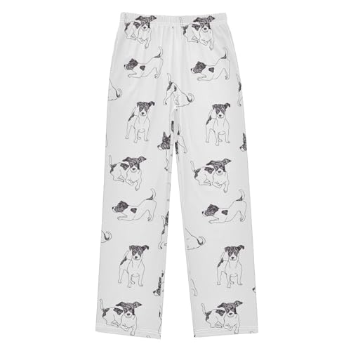 Jack Russell Terrier Dog Boys Pants for Kids Jogger Pants with Pockets S-XL