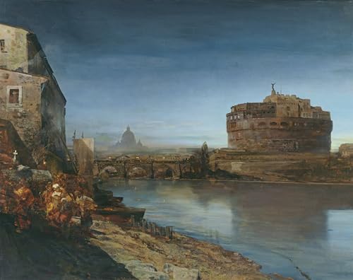 Tableau Château Saint-Ange pour créer une ambiance crépuscule romaine dans votre cabinet