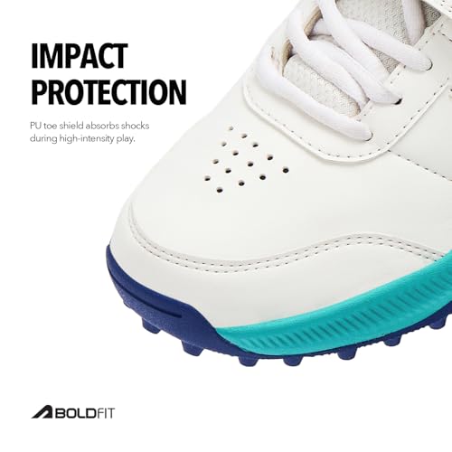 Image of Boldfit Cricket Shoes for Boys & Girls Unisex Boy Shoes for Cricket Shoes for Girls Shoes for Kids Cricket Shoe for Professional Cricket Training Sports Shoes for Kids Cricket Shoes
