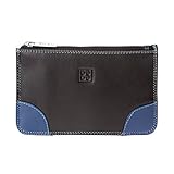 Bustina in vera pelle DUDU con cerniera lampo YKK. All'interno 3 tasche porta carte di credito.
