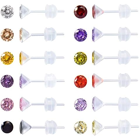 JMFENFA Plastic Hoop Earrings for Sensitive Ears Cover