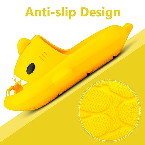 Image of Kids Shark Cloud Slides | Toddler Boys Girls Shower Slippers | Boys Girls Cute Cartoon Fish Flip Flops | Beach Pool Home Sandals | Quick Dry Non-Slip