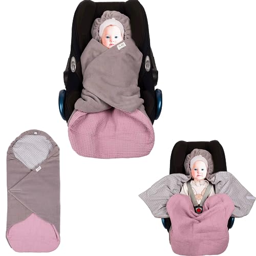 Image of Swaddyl Car seat Blankets for Babies - Car seat Covers for Babies Winter - Warm Carseat Swaddle Blanket - Stroller Bunting Bag for Infants - Car Seat Poncho - Baby Girl Newborn Essentials