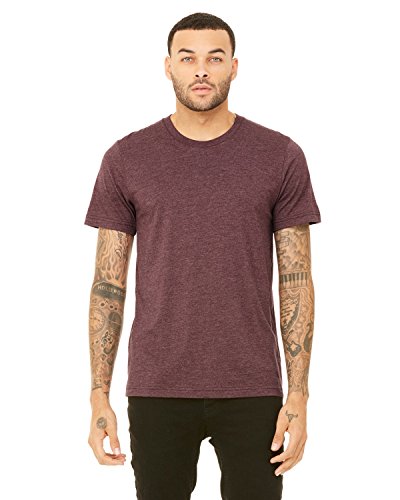 Image of Product of Brand Bella + Canvas Unisex Jersey Short-Sleeve T-Shirt - Heather Maroon - XS - (Instant Savings of 5% & More)