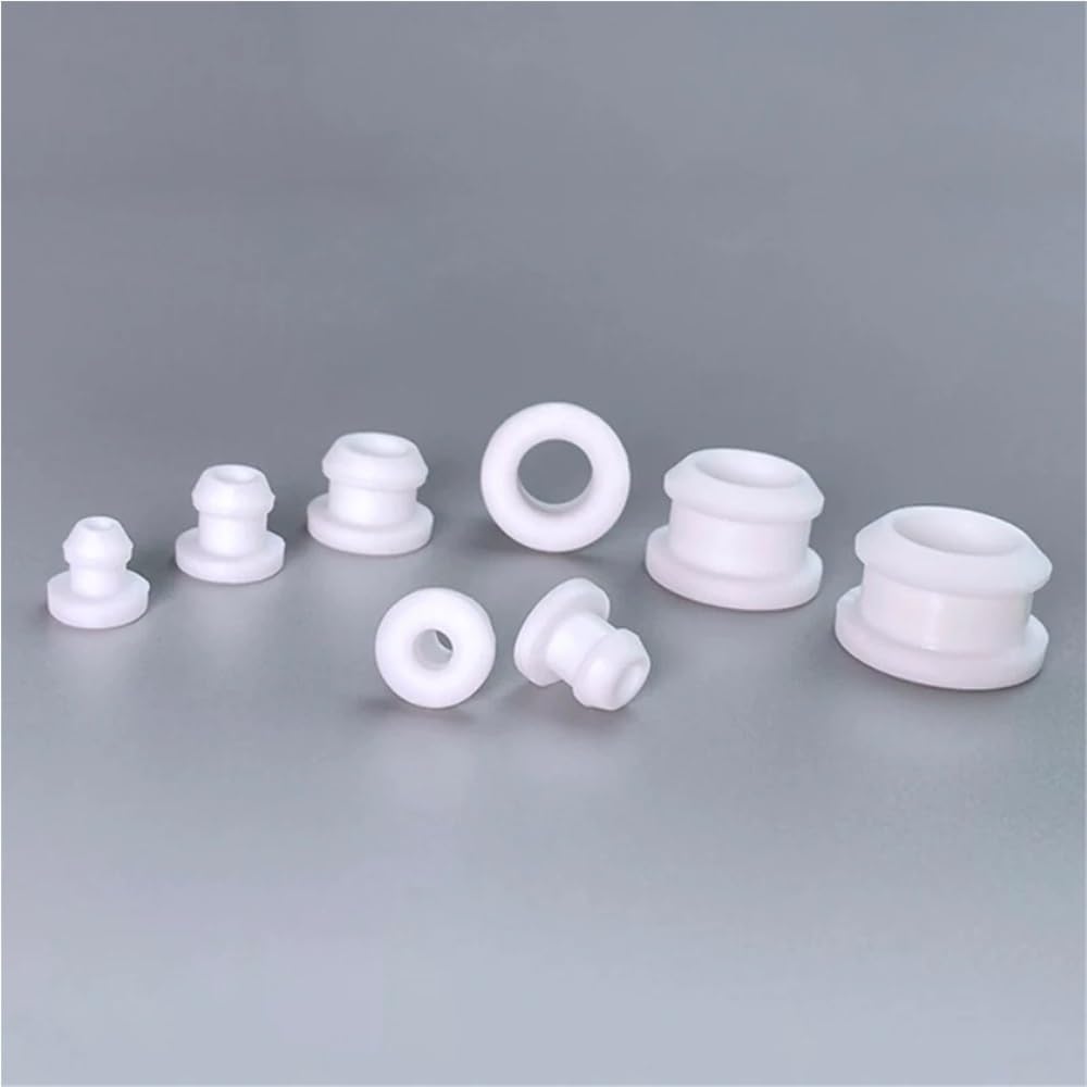 10 Stück Silikon-Schnappverschluss-Tüllenstopfen, weiße runde Kappen, Hochtemperatur-Dichtungsstopfen(50.6mm)