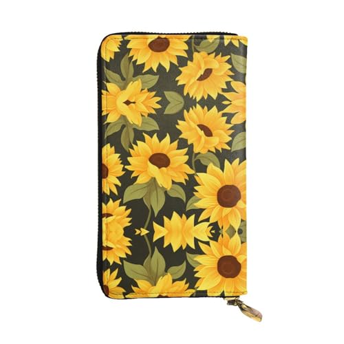 Portefeuille de voyage portable à motif tournesol pour vos sorties quotidiennes