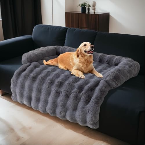 Topchances Dog Bed Cover, Pet Couch Covers for Sofa,Dog Sofa Bed Mat,Furniture Protector Pet Sofa Mat for Dogs and Cats(Dark Gray,90×90cm)
