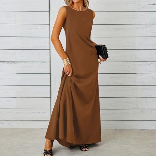Robe longue caftan couleur unie coupe fluide et ample sans manches