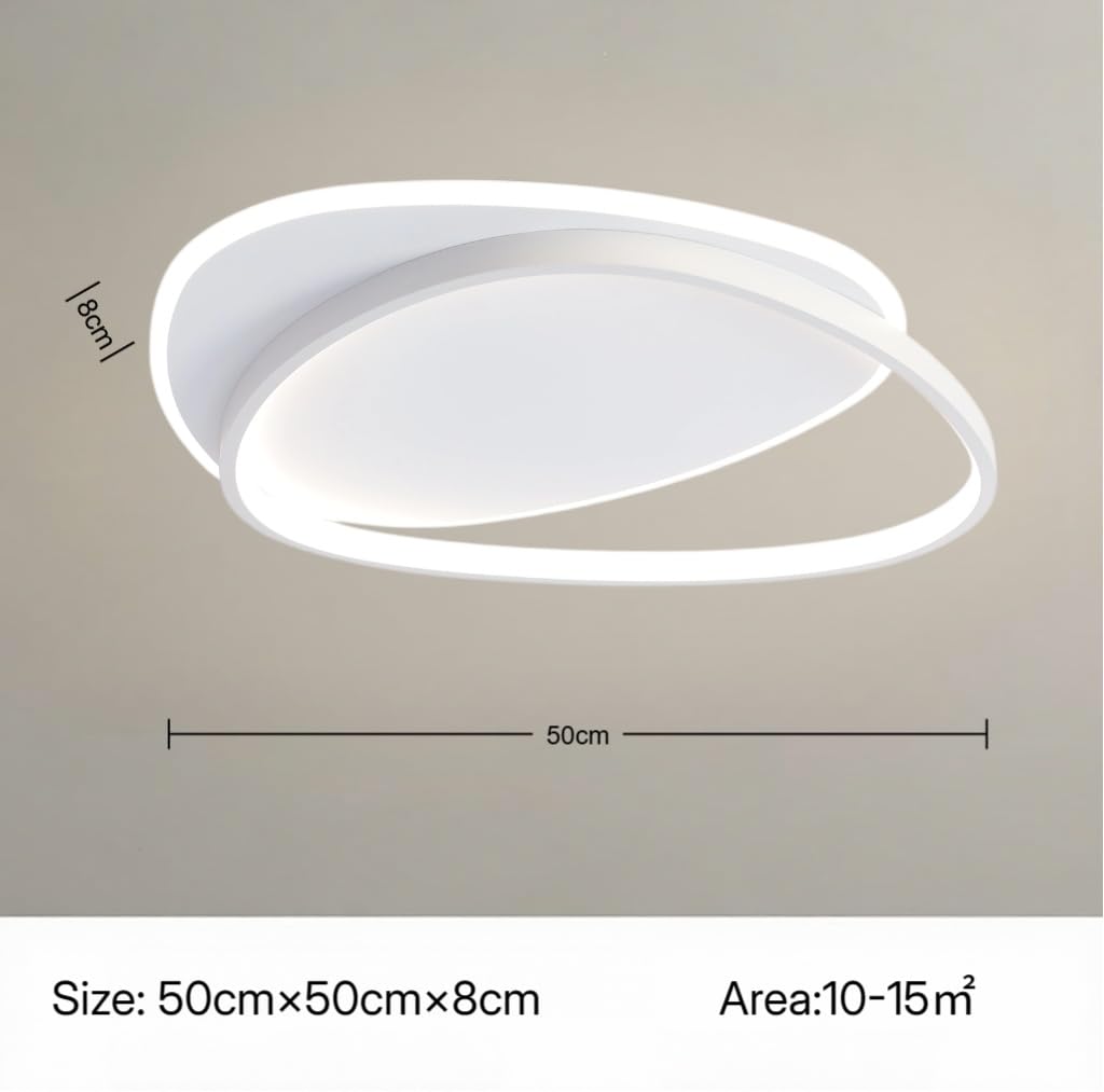Deckenlampe Wohnzimmer,Deckenleuchte Schlafzimmer 50cm Dimmbar | LED lampe decke Für Schlafzimmer Wohnzimmer Esszimmer Büro,42W 3000K-6500K,Geometrische Minimalistische