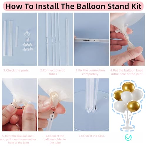 Support ballon de table 70 cm réutilisable pour déco anniversaire - 3